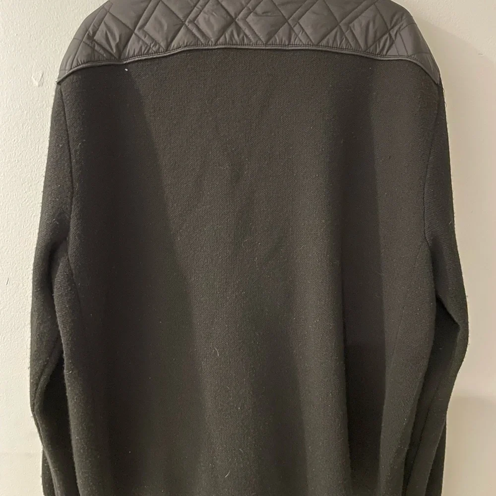 Raffi Men's Charcoal Quilted Puffer Jacket wool blend back and arms size XXL